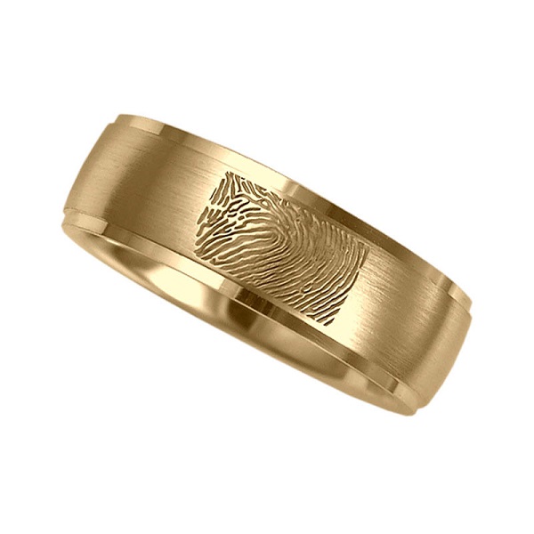 Gouden Fingerprint Ring 6mm