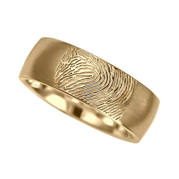 Ring met Fingerprint Goud 7mm Bol