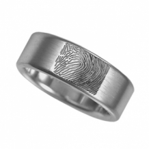 Ring met Fingerprint Zilver 8mm