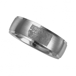Zilveren Fingerprint Ring 6mm